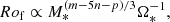 $$ \begin{aligned} Ro_{\rm f}\propto M_*^{(m-5n-p)/3} \Omega _*^{-1}, \end{aligned} $$