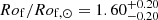 $ Ro_{\mathrm{f}}/{Ro_{\mathrm{f,\odot}}}=1.60^{+0.20}_{-0.20} $