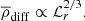 $$ \begin{aligned} \overline{\rho }_{\rm diff}\propto \mathcal{L} _r^{2/3}. \end{aligned} $$