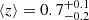 $ \langle z\rangle = 0.7^{+0.1}_{-0.2} $