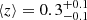 $ \langle z\rangle = 0.3^{+0.1}_{-0.1} $