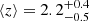 $ \langle z\rangle = 2.2^{+0.4}_{-0.5} $