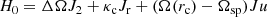 $$ \begin{aligned} H_0=\Delta \Omega J_2+ \kappa _{\rm c} J_{\rm r} +(\Omega (r_{\rm c})-\Omega _{\rm sp})Ju \end{aligned} $$