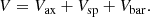 $$ \begin{aligned} V =V_{\rm ax}+V_{\rm sp}+V_{\rm bar}. \end{aligned} $$