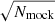 $ \sqrt{N_{\mathrm{mock}}} $