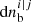 $ \mathrm{d}n_{\mathrm{b}}^{i|j} $