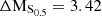 $ \rm{\Delta M_{S_{0.5}}}= 3.42 $