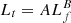 $ L_{t}=AL_{f}^B $