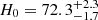 $ H_0 = 72.3^{+2.3}_{-1.7} $