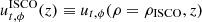 $ u_{t,\phi}^\mathrm{ISCO}(z)\equiv u_{t,\phi}(\rho=\rho_\mathrm{ISCO},z) $