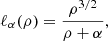 $$ \begin{aligned} \ell _\alpha (\rho )=\frac{\rho ^{3/2}}{\rho +\alpha }, \end{aligned} $$