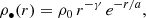 $$ \begin{aligned} \rho _{\bullet }(r) = \rho _0 \, r^{-\gamma } \, e^{-r/a}, \end{aligned} $$