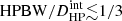 $ \mathrm{HPBW}/D_{\mathrm{HP}}^{\mathrm{int}} {\lesssim}1/3 $