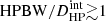 $ \mathrm{HPBW}/D_{\mathrm{HP}}^{\mathrm{int}} {\gtrsim}1 $