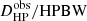 $ D_{\mathrm{HP}}^{\mathrm{obs}}/\mathrm{HPBW} $