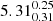 $ 5.31_{0.31}^{0.25} $