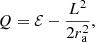 $$ \begin{aligned} Q = {\mathcal{E} } - \frac{L^2}{2r_{\mathrm{a} }^2}, \end{aligned} $$