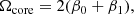 $$ \begin{aligned} \Omega _{\rm core}&=2(\beta _0+\beta _1), \end{aligned} $$