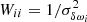 $ {W_{ii}=1/\sigma_{\delta\omega_i}^2} $