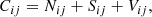 $$ \begin{aligned} C_{ij} = N_{ij} + S_{ij} + V_{ij}, \end{aligned} $$