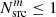 $ N_\mathrm{src}^m \leq 1 $