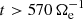 $ t > 570\,\Omega_{\mathrm{e}}^{-1} $