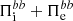 $ \Pi^{bb}_{\mathrm{i}}+\Pi^{bb}_{\mathrm{e}} $
