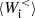 $ \langle W^ < _{\rm i} \rangle $