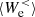 $ \langle W^ < _{\rm e} \rangle $