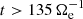 $ t > 135\,\Omega_{\mathrm{e}}^{-1} $
