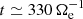 $ t\simeq330\,\Omega_{\mathrm{e}}^{-1} $