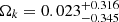 $ \Omega_k=0.023^{+0.316}_{-0.345} $