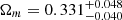 $ \Omega_m=0.331^{+0.048}_{-0.040} $