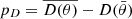 $ p_D=\overline{D(\theta)}-D(\bar{\theta}) $
