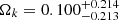 $ \Omega_k=0.100^{+0.214}_{-0.213} $