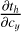 ${{\partial {t_h}} \over {\partial {c_y}}}$
