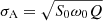 $ \sigma_{\mathrm{A}} = \sqrt{S_0 \omega_0 Q} $