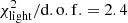 $ \chi_{\rm light}^2/{\rm d.o.f.} = 2.4 $