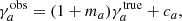 $$ \begin{aligned} \gamma ^\mathrm{obs}_a = (1+m_a)\gamma ^\mathrm{true}_a+c_a, \end{aligned} $$
