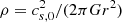 $ \rho = c_{s,0}^2 / (2 \pi G r^2) $