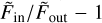 ${{\tilde F}_{{\rm{in,i}}}}{\rm{/}}{{\tilde F}_{{\rm{out}}}} - 1$