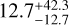 $1.2_{ - 12.7}^{ + 42.3}$