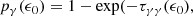 $$ \begin{aligned} p_\gamma (\epsilon _0) = 1 - \exp (-\tau _{\gamma \gamma }(\epsilon _0), \end{aligned} $$