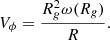 $$ \begin{aligned} V_\phi&=\frac{R_g^2 \omega (R_g)}{R}. \end{aligned} $$