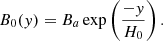 $$ \begin{aligned} B_0(y) = B_a \exp \left(\frac{-y}{H_0}\right). \end{aligned} $$