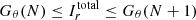 $ G_\theta(N)\leq I_r^{\rm total}\leq G_\theta(N+1) $