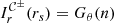 $$ \begin{aligned} {I_r^{\mathcal{C} ^\pm }(r_s)=G_\theta (n)} \end{aligned} $$