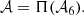 $$ \begin{aligned} \mathcal{A} =\Pi (\mathcal{A} _6). \end{aligned} $$