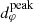 $ d_\varphi^{\rm peak} $