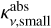 $\kappa _{v,{\rm{small}}}^{{\rm{abs}}}$